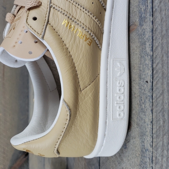 adidas Earlham Originals Men's Leather Casual Sneakers Beige/White - Picture 8 of 11